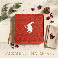 Boîtes à pizza rouges imprimées sur mesure, fabricant de boîtes à pizza, boîtes d'emballage extérieures en carton ondulé à motifs pour pizzas de fêtes