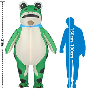 Nouveau Costume Gonflable Unisexe de Mascotte Grenouille – Drôle pour Halloween, Fête Adulte, Couple, Tenue Gonflable pour <span class=keywords><strong>Carnaval</strong></span> et Promotion - Product Image 2