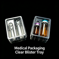 Boîte d'emballage plastique OEM avec insert intérieur pour flacons en verre et bouteilles de poudre lyophilisée, 2 cavités, 3ml+10ml, pour poudre lyophilisée et flacons.