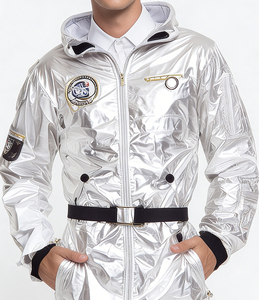 Disfraz de Astronauta para Adultos, Traje Espacial Metálico Plateado para Halloween, Carnaval, Cosplay de TV y Cine - Product Image 6