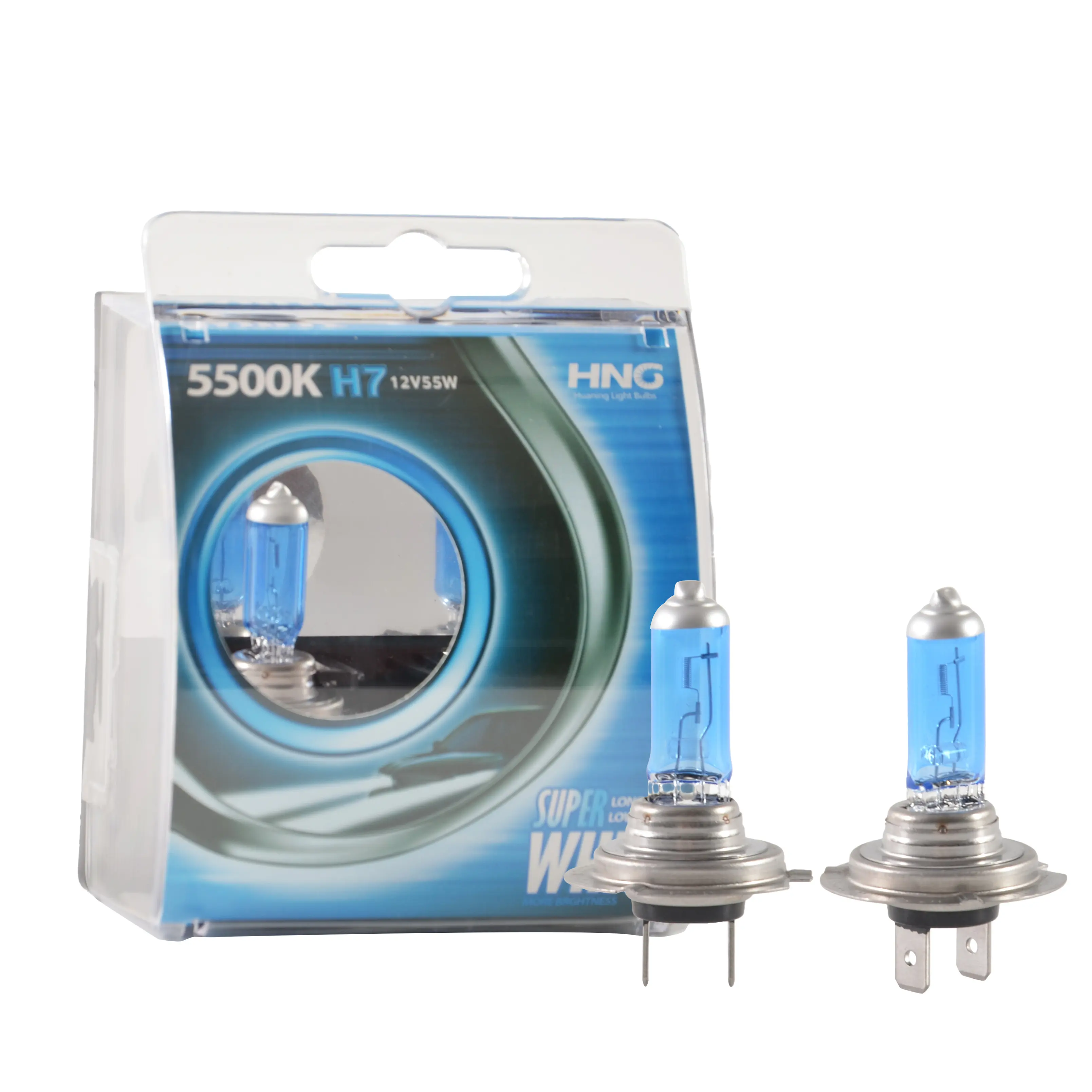 Auto Koplamp Super Wit Blauw 12V 55W 5500K Px26d H7 Halogeenlamp E Mark