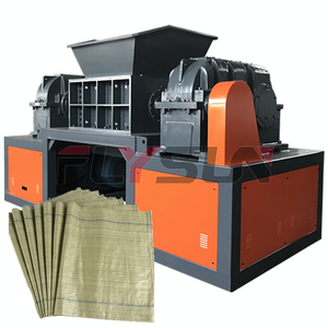 Grand déchiqueteur commercial à double arbre Machine de traitement des déchets robuste pour sac tissé de meulage de déchets de coton polyester plastique - Product Image 1