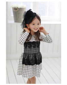 Vestido de Novia Elegante para Niña, Manga Larga, a Cuadros o con Encaje de Puntos, al Mejor Precio - Product Image 4