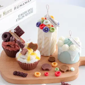 Hot Amazon Online Product DIY muffin Cupcake koekjes hars Mold Decoratie siliconen gietontwerp Chocolade gebak kaars Schimmel
