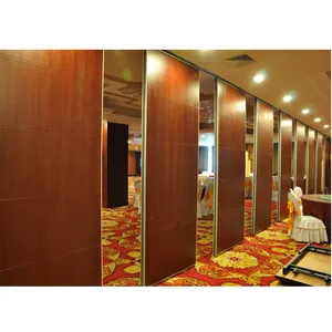 Pintu lipat bi geser kayu padat Hotel desain lipat kayu lipat pintu partisi pintu akordion