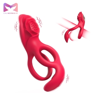 Giocattolo <span class=keywords><strong>di</strong></span> Risonanza per Coppie LIL MERMAID, Anello Vibrante Wireless per Stimolazione Clitoridea e Ritardo dell'Eiaculazione - Product Image 1