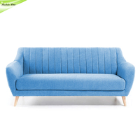 Canapé en tissu gris moderne au design unique, avec lèvre incurvée, facile à assembler (KD), fauteuil simple pour salon/appartement/bureau