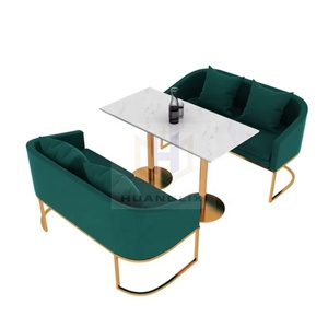 Ensemble table et chaises de café rondes en bois de style moderne, nouveau design, blanc et noir, pour la maison et les restaurants - Product Image 1
