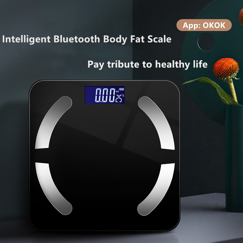 Household Weight Scale 180 kg 396 lb Digital Smart Body Fat Scales With 6 mm Tempered Glass