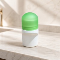 Flacon roll-on 50g en PP, flacon roll-on pour déodorant, conteneur roll-on vide en plastique