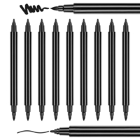 Support OEM couleur noire impression de logo personnalisé marqueurs de lignes fines pour tissu permanent chaussure sac en coton peinture bricolage