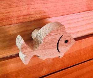ลูกบิดตะขอแขวนผนังทำจากไม้ลูกบิด<span class=keywords><strong>ปลา</strong></span>ลูกบิดลิ้นชักแบบดึงที่จับลูกบิดปลาทำจากไม้สำหรับตู้ - Product Image 3