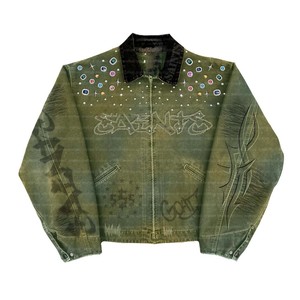 <span class=keywords><strong>Wt</strong></span> Của Nhà Sản Xuất Tùy Chỉnh Thêu Rhinestone Vịt Vải Mùa Đông Cổ Điển Làm Việc Áo Khoác Cho Nam Giới Đứng Detroit Thợ Thợ Thợ - Product Image 1