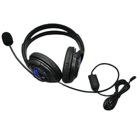 Pabrik Harga 3.5Mm PS4 Kabel Gaming Headphone Headset dengan Mikrofon Volume Kontrol Headband Komputer Headphone