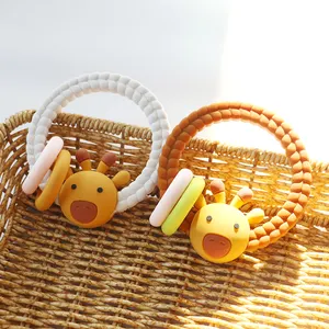 PAISEN Silikon Tierschrauben Häschen-Zähne für Babys Babyzähne Silikon Babys Montessori Zahnschuh-Spielzeug Rasseln