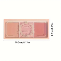 Palette de fard à joues 3 couleurs-Palette de fard à joues orange couleur thé mat naturel-Palette crème
