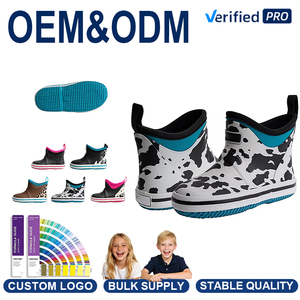 Botas de Lluvia Antideslizantes para Niños Pequeños, Suela de Alta Tracción, Impermeables, Duraderas, con Estampado de Guepardo, Zapatos para Exteriores, Venta al Por Mayor - Product Image 1