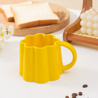 Tasse en céramique irrégulière - Convient à un usage domestique, avec une qualité esthétique élevée, tasse à café, tasse en céramique à fleurs de style coréen