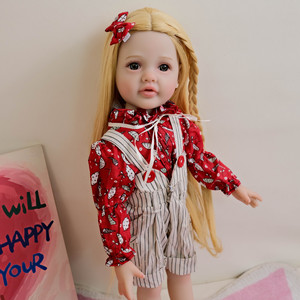 Nouveau Style 18 pouces américain fille poupées vinyle Reborn bébé poupées fille jouet réaliste nouveau-né bébé Silicone Reborn bébé <span class=keywords><strong>poupée</strong></span> pour fille - Product Image 4