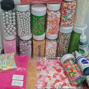 Perles de sucre comestibles pour gâteaux, billes de sucre, décorations en sucre, bâtonnets de sucre 100g, pour la décoration de gâteaux et pâtisseries - Product Image 1
