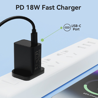 Pengisi Daya USB-A 15W 18W Colokan UK 3 Pin Pengisi Daya Cepat untuk Ponsel, Pad, Jam Tangan, Switch