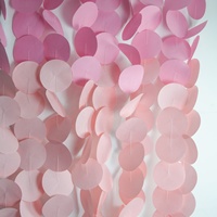 Nicro personnalisé coloré dégradé effet fête toile de fond rideaux papier chaîne guirlande ensemble fête de mariage tenture murale décoration