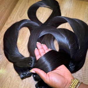 Capelli Umani Vergini Vietnamiti Non Trattati, Lisci, Allineati alla Cuticola, Super Double Drawn, da Singolo Donatore, Senza Doppie Punte - Product Image 4