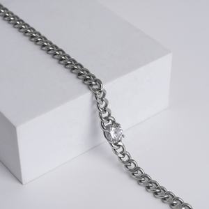 Collar Personalizado con Colgante de Cadena Gruesa de Acero Inoxidable Chapado en Oro Cubano, Joyería Hip Hop - Product Image 4