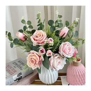 Vente en gros MayneX7DSP-B roses artificielles Ros pour la décoration de la maison de mariage - Product Image 3