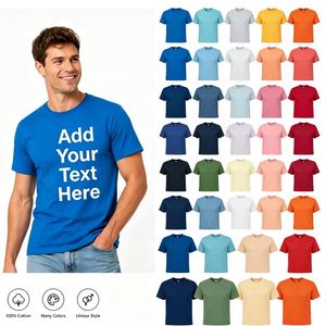 T-shirts pour hommes en coton 100% de haute qualité en gros, cadeau promotionnel pour équipe d'entreprise, impression de logo de marque, t-shirt vierge personnalisé - Product Image 1