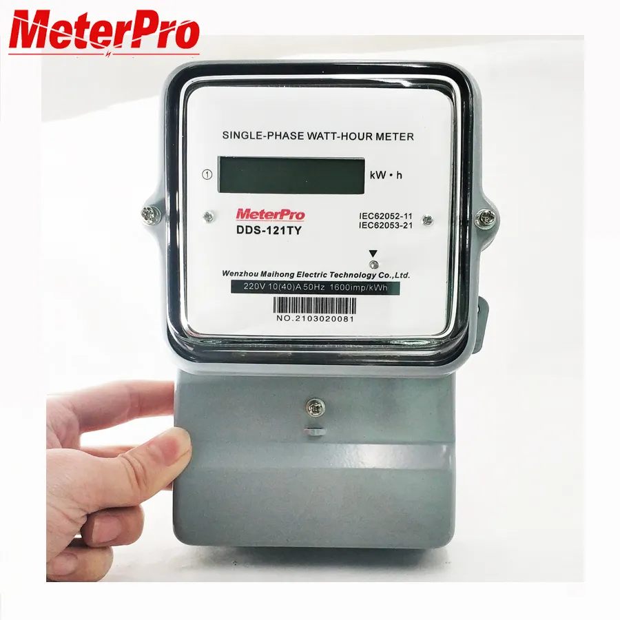 Single Phase Điện Watt Giờ Meter Kỹ Thuật Số Kwh Năng Lượng Meter Sản Xuất Cung Cấp