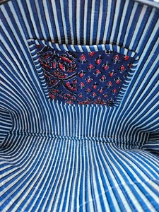 Sac fourre-tout en coton bleu et rouge de qualité supérieure, sac à main matelassé à motifs imprimés, réutilisable pour un usage quotidien féminin, excellent rapport qualité-prix - Product Image 6