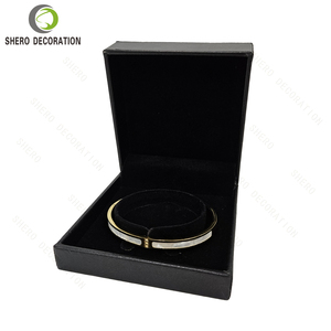 High End Black Leather Velvet Interior <b>Ring</b> <b>Box</b> Square Hinged Jewelry Gift <b>Box</b> for Wedding Proposal Custom Logo - Product Image 5