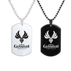 Anime juego <span class=keywords><strong>Genshin</strong></span> impacto collares elemento símbolo Halloween Moda hombre mujer Cosplay accesorio regalos - Product Image 3