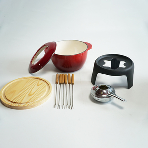 Offre Spéciale : Ensemble de 11 Pièces Mini Fondeuse en <span class=keywords><strong>Fonte</strong></span> Émaillée avec 6 Fourchettes, Couleur Personnalisable, pour Chocolat et Utilisation en Cuisine - Product Image 4