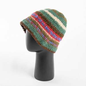 Gorro de Punto de Alpaca para Niños, Otoño Invierno, Gorro de Pescador Cálido con Rayas de Colores - Product Image 2