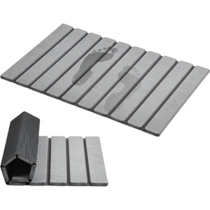 Durable Hard Diatomaceous Earth <b>Bath</b> Mat Fast Drying Moisture Wicking Bathroom Mat <b>Foldable</b> <b>Bath</b> Bathroom Floor Shower Mats - Product Image 2