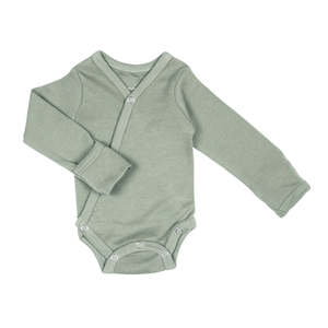 Tuta a scatto laterale a maniche lunghe per bebè di alta qualità 100% cotone tutina Kimono Unisex per bambina - Product Image 5