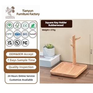 Boîte <span class=keywords><strong>de</strong></span> rangement <span class=keywords><strong>de</strong></span> <span class=keywords><strong>bureau</strong></span> élégante et moderne à deux niveaux en bois écologique personnalisable, organisateur multifonctionnel pour clés et bijoux - Product Image 1