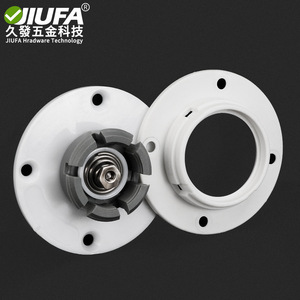 Colgador de pared Jiufa, redondo, de plástico blanco, con rotación de 360 grados, fijación al techo para armario o dormitorio. - Product Image 4