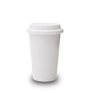 Logo Printed Reusable Cup Travel Double Wall Coffee Mug For Wholesales