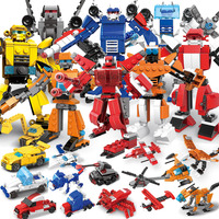 Modelo de Robot Transformable, Bloques de Construcción de Plástico Educativos, Juguete de Construcción DIY para Niños