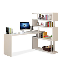 Bureau d'Étude Simple pour la Maison, Table d'Ordinateur Moderne pour Étudiant avec Tiroir et Armoire, Bureau d'Ordinateur de Rangement Polyvalent