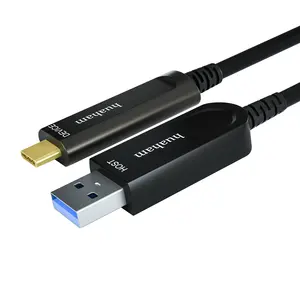 Cabo usb a para usb aoc, fibra óptica, macho para macho, usb 3.1, 10gbps, cabo usb para vr, xbox, câmera 10m