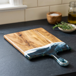Planche à découper en bois pour fromage, forme rectangulaire, multicolore, durable, non toxique, passe au lave-vaisselle, épaisseur 1,5 cm, pièce unique, cuisine - Product Image 1