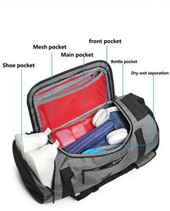 Sac de sport et de yoga grande capacité, design personnalisé, nouveau modèle, avec compartiment à chaussures, portable, pour hommes et femmes - Product Image 3