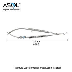 Forceps Lurus baja tahan karat Capsulorhexis dengan tangkai 12mm instrumen oftalmik - Product Image 2
