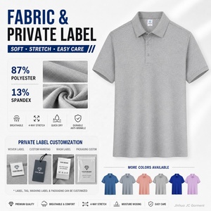 Camiseta Deportiva de Manga Corta, Tejido Liso, con Logotipo Personalizado, para Hombre y Mujer, 13% Spandex, Elástica, Transpirable, Absorbe la Humedad, para Golf - Product Image 5