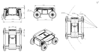 Châssis de robot humanoïde AGI AI 4WD UGV 80 kg avec suspension brevetée, plateforme mobile pour bras robotique industriel et robots logistiques