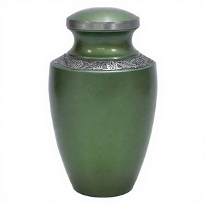 Stylish Handcrafted Aluminum Cremation Urn With Detailed Patterns <b>Memorial</b> Tribute Urn by Axiom Home Accents - Product Image 1